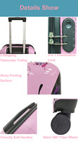 Ensemble de Bagages de Voyage Moderne et Luxe Personnalisé en PC Imprimé Papillon Étanche 4 Pièces 14/20/24/28 Pouces Motif Léopard Grande Valise