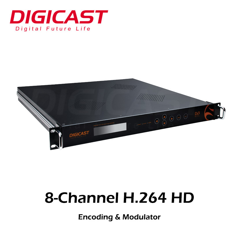 DMB-9581 DVB Numérique 8 Canaux H.264 HD ISDB T Modulateur D'encodeur Intégrant Codage Multiplexage encodeur modulateur dvbc