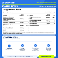 LIFEWORTH Poudre de mélange pour contrôle des envies, saveur Framboise-Limonade, 6 g, Référence, 30 sachets individuels, Formule à base de plantes, Poids 6 g