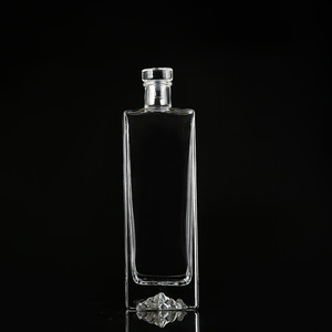 250ml super claro en forma de rectángulo licor Tequila vodka bebida alcohólica <span class=keywords><strong>botellas</strong></span> de vidrio al por mayor - Product Image 1