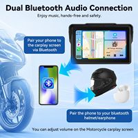 Bestsonic 7'' Dual 2K Dashcam Smart Riding Motor Display Universal Fit Support Front&Back Camera Recording for Adventure Riding