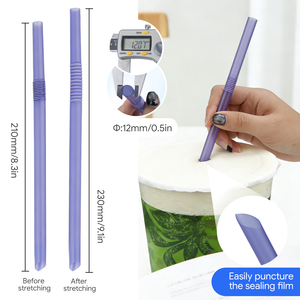 หลอดพลาสติก PP แบบใช้แล้วทิ้ง ขายส่ง เกรดอาหาร ความยาว สี โลโก้ ตามสั่ง จำนวนมาก - Product Image 4