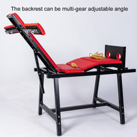 Chaise de chatouilles BDSM rouge, mobilier érotique, tabouret d'entraînement, rack de tortion, entraves pour les pieds, bondage à grande échelle pour couples gays