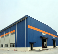 Edificio de Estructura de Acero Directo de Fábrica, Nave Industrial de Acero Ligero de Vano Abierto, Resistente al Viento y la Nieve para Reparación de Vehículos