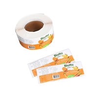 Impression d'étiquettes autocollantes personnalisées pour aliments en conserve en rouleau, étiquettes adhésives imperméables pour l'emballage alimentaire et l'artisanat