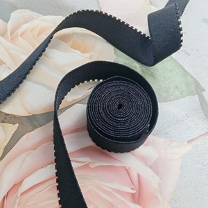 Cinta Elástica de Nylon de Alta Elasticidad de 20mm de Ancho, en Blanco y Negro, para Costura, Correa Suave para Ropa Interior, Precio de Fábrica - Product Image 1