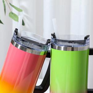 Custom Logo 40oz. Stainless Steel Tumblers With Lid Straw <b>Vacuum</b> Insulated Cups for Promotional Giveaways - Product Image 3