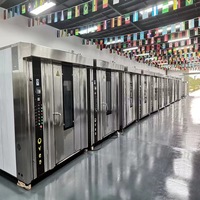 Oven putar listrik Diesel Gas komersial untuk toko roti untuk daging roti kue biskuit panggang Oven semprot sistem uap
