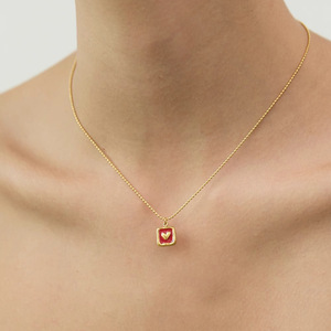Collier Cœur Tendance en Acier Inoxydable pour Femme, Bijou Hypoallergénique Étanche avec Pendentif Cœur en Coquille Rouge – Vente en Gros - Product Image 4