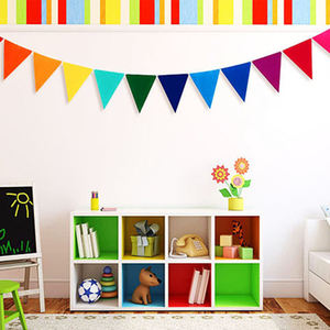 <span class=keywords><strong>Guirlande</strong></span> de fanions colorés 2,5 m, fanions multicolores en feutre pour fêtes, célébrations et décorations de magasins - Product Image 5