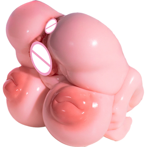 GEEBA Pink Bear Ruby Fantasy Bear Half Body Male <b>Masturbator</b> Dual Channel Medical Grade Silicone Doll Design Realistic toys - Product Image 2