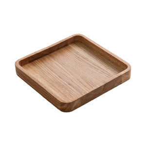 Plateau de service en bois artisanal, écologique, finition lisse, forme moderne, luxe pour la cuisine, la table à manger, les collations, le thé, le café, la maison - Product Image 1