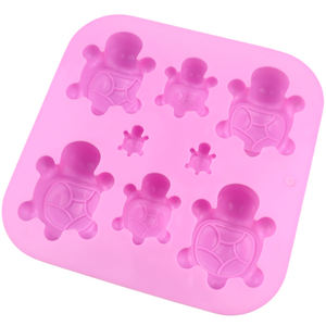 قالب كعكة سيليكون 8 فتحة صغيرة + سلحفاة كبيرة الشكل قالب صابون صنع يدوي قالب راتنج يمكنك استخدامه بنفسك قالب بودنغ خبز منزلي - Product Image 6