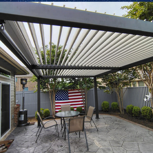 Fabricant de source Pavillon de jardin extérieur de luxe Pavillon de terrasse Pavillon de toit Pavillon bioclimatique en alliage d'aluminium - Product Image 6