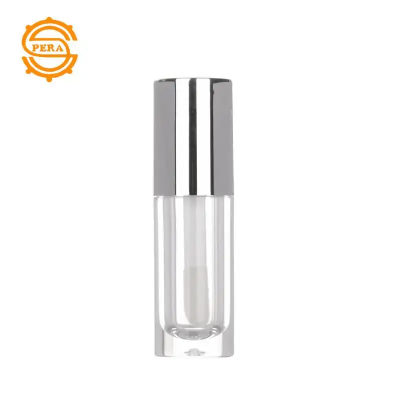 6ml 8ml 둥근 두꺼운 블랙 로즈 골드 립글로스 용기 튜브 큰 브러시 빈 립글로스 튜브 대형 립글로스 튜브