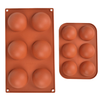 Moule de cuisson en Silicone Semi-sphère 6 trous moyen pour la fabrication de Mousse de dôme de gelée de gâteau de bombe de chocolat chaud