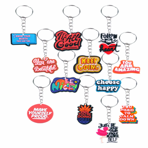 High Quality Soft Rubber Keychain Durable Non-Toxic Multi-colors Customized Size Reasonable Price Small Pendant Fashion