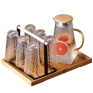 Support à tasses de luxe avec plateau, égouttoir de bureau à séchage rapide, forme carrée, couvercle en bois JH020 - Product Image 5