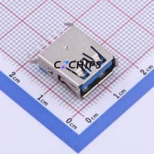 U-A-39DD-Y-3 USB Connector Through hole Component (THT) Connector Type-A USB 3.0 Female Through Hole - Product Image 1