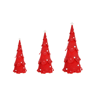 2026 New Creative Burgundy Handmade <b>Christmas</b> Tree <b>Table</b> <b>Decoration</b> <b>Christmas</b> Hand Sewn Cloth Winter 24"30"36" <b>Christmas</b> Tree - Product Image 1