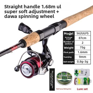 <span class=keywords><strong>Ensemble</strong></span> de cannes à pêche <span class=keywords><strong>Daiwa</strong></span> en carbone authentiques du Japon, moulinets de baitcasting et de spinning, lancer longue distance, longueur pliée de 95 cm - Product Image 6