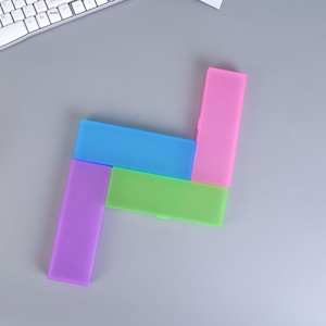 Scatola di cancelleria in plastica trasparente graziosa rifinitura opaca <span class=keywords><strong>per</strong></span> schizzi artistici <span class=keywords><strong>per</strong></span> studenti delle scuole elementari <span class=keywords><strong>medie</strong></span>-astuccio semplice - Product Image 1