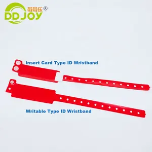 Custom Hospital Plastic Vinyl Disposable PVC Wristba With Insert Card Sports-Themed Medical Identification For Events