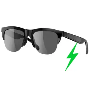 Gafas de sol polarizadas BT 5,3, nuevo estilo, anti-uv400, auriculares inalámbricos con llamada de música, color negro