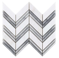 Mosaico de Mármol Bianco Dolomite, Pulido, Tamaño Personalizado, Diseño Moderno, Directo de Fábrica, Profesional, para Cocina, Baño, Piso y Pared