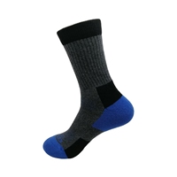 Chaussettes de randonnée d'hiver décontractées personnalisées, chaudes, respirantes, évacuant l'humidité, antibactériennes, absorbant la transpiration, en laine mérinos pour hommes