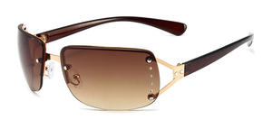 Lunettes de soleil pour femmes, style Y2k, carré punk, sans monture, accessoires d'été, demi-monture en métal tendance - Product Image 3