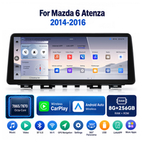 MOOKAKA 12.3 Inch Android 15 Pemutar DVD Mobil Radio Head Unit untuk Mazda 6 Atenza 2014-2016 Audio Stereo dengan Navigasi GPS