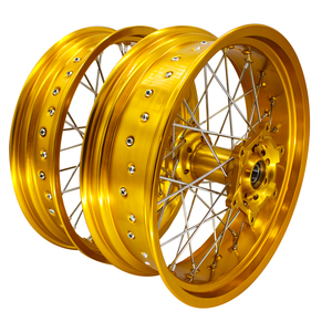 Quantité minimale de commande 1 ensemble <span class=keywords><strong>prix</strong></span> usine 17 pouces Glod jante moyeu RMZ DRZ 250 <span class=keywords><strong>350</strong></span> 450 alliage d'aluminium rayons SM roues pour moto suzuki - Product Image 3