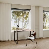 Petit bureau pliable en bois de 40 pouces, table compacte minimaliste et peu encombrante, portable pour les petits espaces ou les espaces de travail pliables