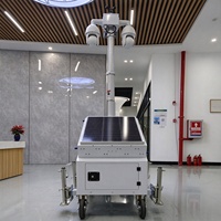 Mât télescopique pneumatique solaire de sécurité pour remorque, 5M, panneau solaire 300W, batterie grande capacité, WiFi 4G pour zones de travail de construction et d'exploitation minière