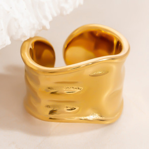 Stainless Steel <b>Ring</b> Geometric Shape Open Design Light Luxury Style Unisex Party Jewelry - Product Image 4