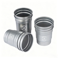 Gobelet en aluminium recyclable écologique de 12/16 oz avec couvercle en aluminium, logo personnalisé, pour thé, soda, boissons froides, café, jus, bar, fête
