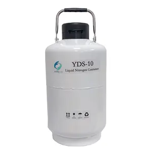 Yds10 Sheep Semen Tank Almacenamiento criogénico Dewar Flask Contenedor de nitrógeno líquido 10 litros