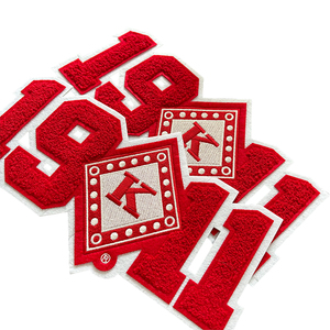 Grand patch brodé en chenille KAY à coller au fer pour sweats à <span class=keywords><strong>capuche</strong></span>, fraternité KAY, hommes, grec, année grecque, numéro 1911, diamant rouge 1911 - Product Image 3