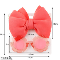 2 Pcs/Pack Hot Selling Fashion Vintage Sun Flower Lunettes de soleil avec bandeaux Set Lovely Children Summer Sunglasses for Kids