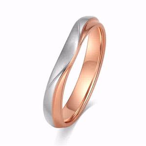 แหวนชั้นดีสำหรับผู้หญิงเงินสเตอร์ลิง & กุหลาบ & ทองคำขาวแฟชันการหมั้นและงานแต่งงาน Montresor INFINI - Product Image 2