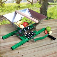 Broyeur à fruits et pommes 7L presse-agrumes manuel, pulpeur à gratter portable pour le pressage du vin et du cidre