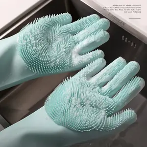 1 Paire de Gants de Nettoyage en Silicone Magiques, Éponges en Caoutchouc Durables pour la Vaisselle, Gants de Cuisine pour la Maison, Outils de Nettoyage de la Vaisselle - Product Image 4