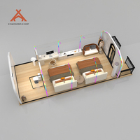 Kawagebo Kamp (KK) 8.2m X 3.9m X 3m Cabane préfabriquée de style cabine, géodésique, en polystyrène PC, de type carré, pour hôtel étoilé extérieur