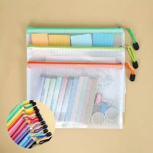 Pochette de rangement A4 personnalisée en PVC coloré avec fermeture éclair, 30 pièces, transparente, pour documents, organisateur scolaire, dossiers de bureau, sacs d'emballage - Product Image 3
