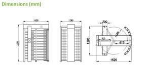 <span class=keywords><strong>Tourniquet</strong></span> automatique à hauteur totale avec <span class=keywords><strong>angle</strong></span> de 90 degrés/120 degrés en option pour les parcs et les communautés - Product Image 5