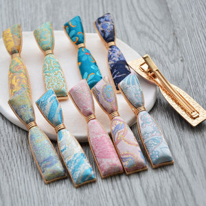Song Jin Hair <b>Clip</b> Satin Bow Tie Manual Crafted For Hanfu Cheongsam Daily Use - Product Image 2