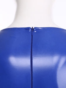 Body brillante para hombre con estampado de signo de interrogación, manga corta, cuello redondo, corte alto, disfraz de lucha libre, baile, actuación, escenario, cosplay, personalizado - Product Image 3
