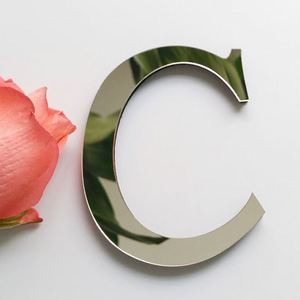 Factory Price 26 <b>Letters</b> Acrylic Mirror Stickers - 3D Alphabet <b>Wall</b> Decals, Modern DIY Home Decor with Custom Options - Product Image 3