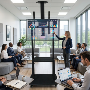 Supporto <span class=keywords><strong>TV</strong></span> Multifunzionale per Esterni e Interni per <span class=keywords><strong>TV</strong></span> LCD LED Plasma da 40 a 80 Pollici Supporto in Acciaio - Product Image 1